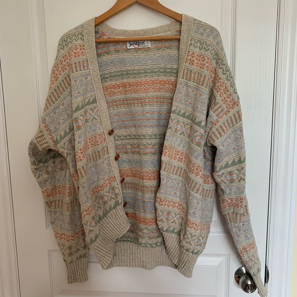 Vintage oversized wool cardigan